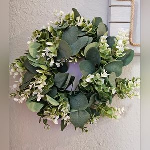 Festive Eucalyptus Wreath/ Front Door Decor/ About 12 inch Width